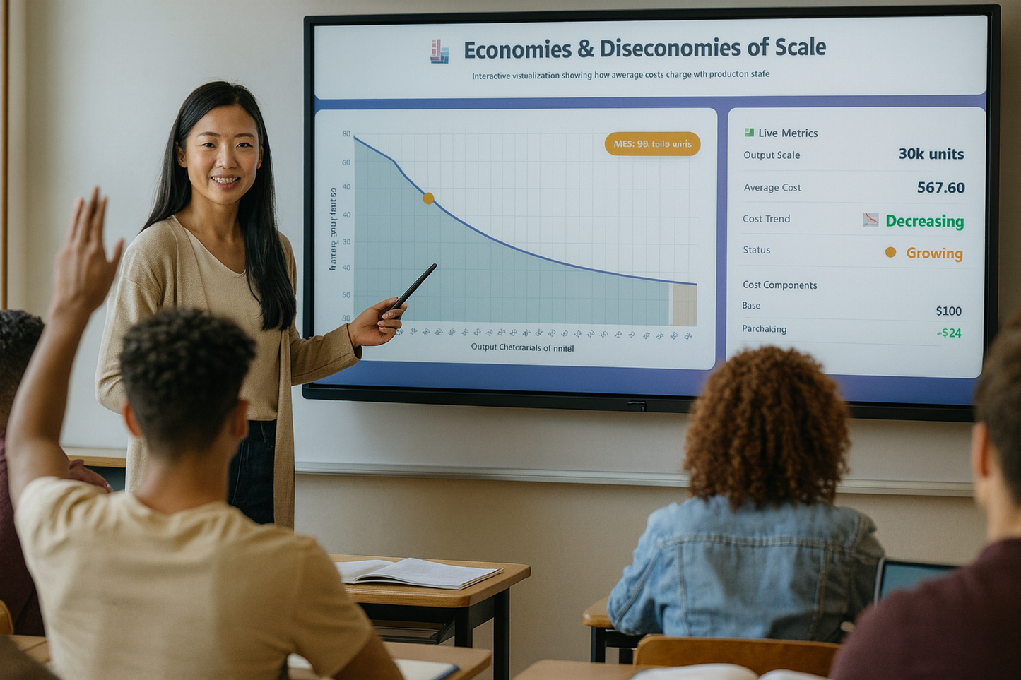 Business Studies: Economies & Diseconomies of Scale Visualiser