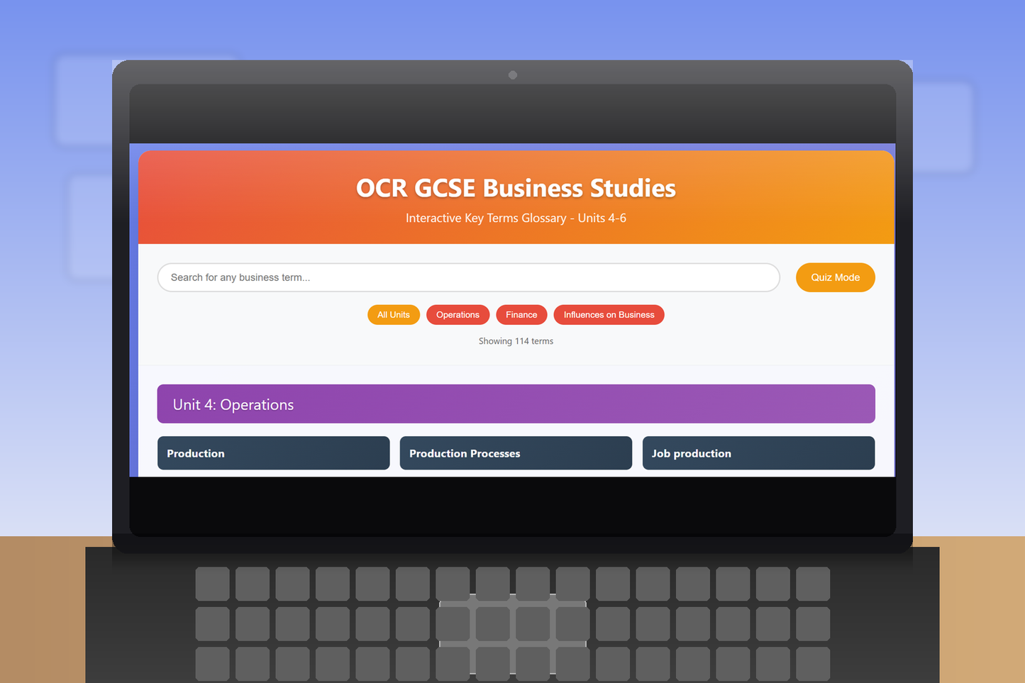 Business Studies: GCSE OCR Business Studies Glossary Bank
