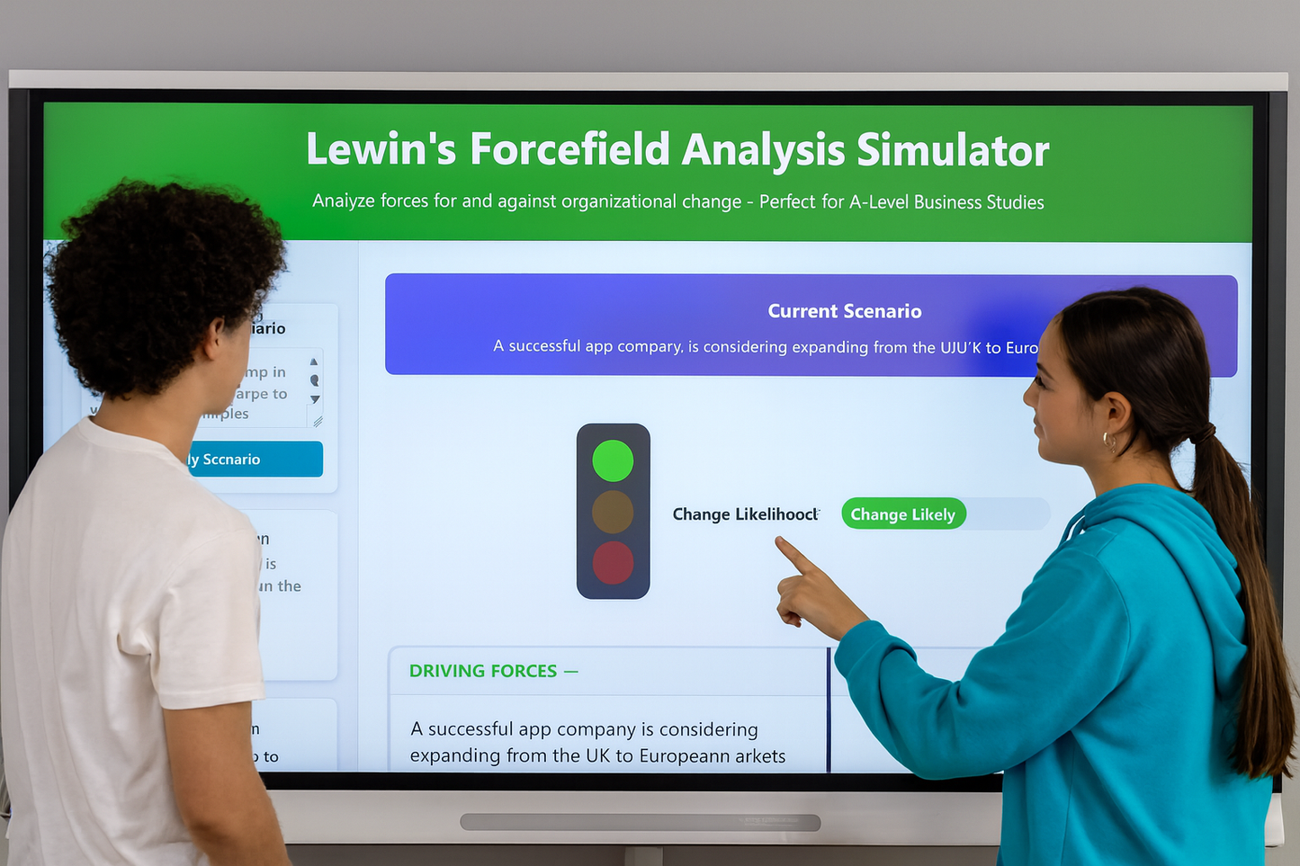 Business Studies: Lewin’s Forcefield Analysis Simulator