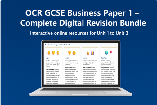 Business Studies: OCR GCSE Paper 1 Digital Revision Notes
