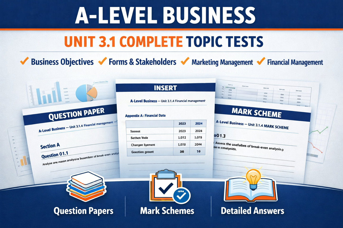 Business Studies: AQA A-Level Business (3.1) – Complete Topic Test Assessment Bundle (A) Paper 1